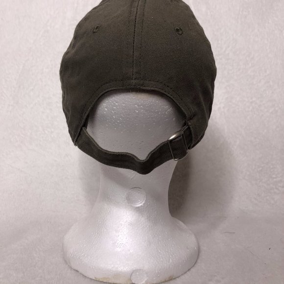 Army Green Embroidered Happy Camper Baseball Hat - Picture 4 of 4